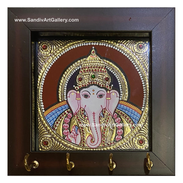 Ganesha Tanjore Keyholder