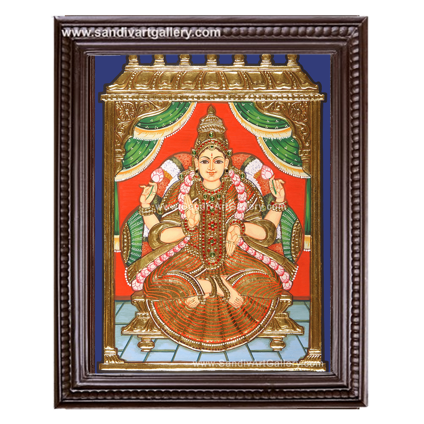 Antique Aishwarya Lakshmi Tanjore Painting