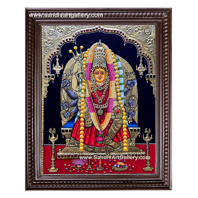 Kavaya Kaali Amman Tanjore Painting