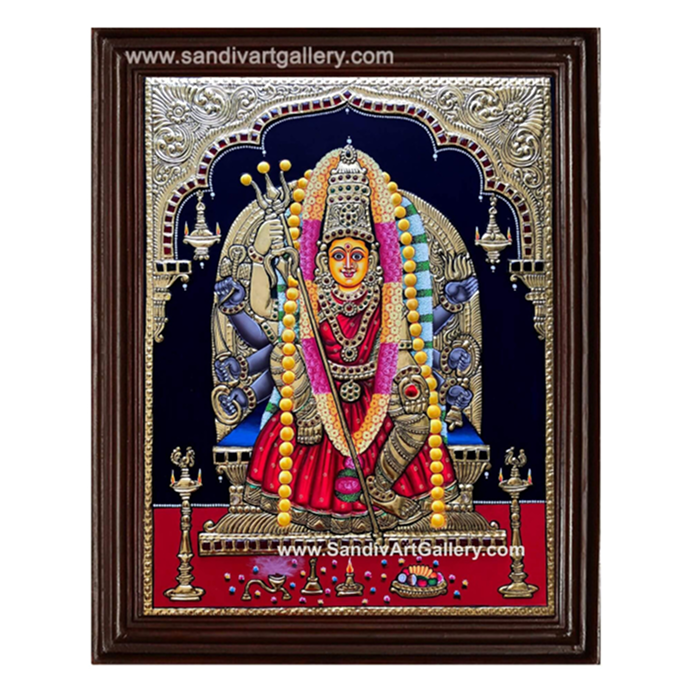 Kavaya Kaali Amman Tanjore Painting