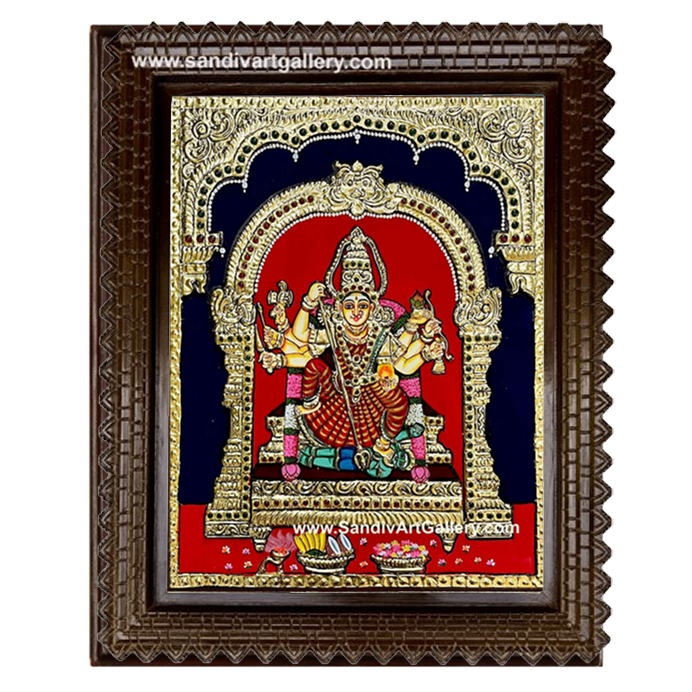 Kariya Kaali Amman Tanjore Painting