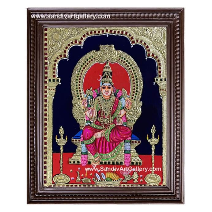 Bhuvaneshwari Amman Tanjore Painting