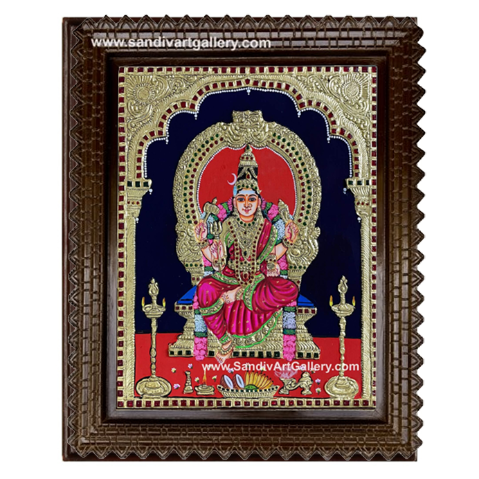 Bhuvaneshwari Amman Tanjore Painting