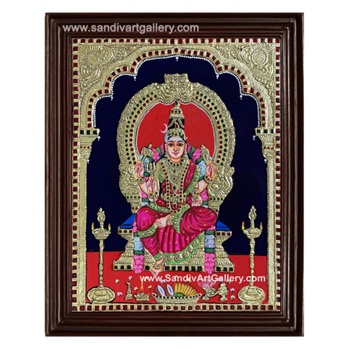 Bhuvaneshwari Amman Tanjore Painting