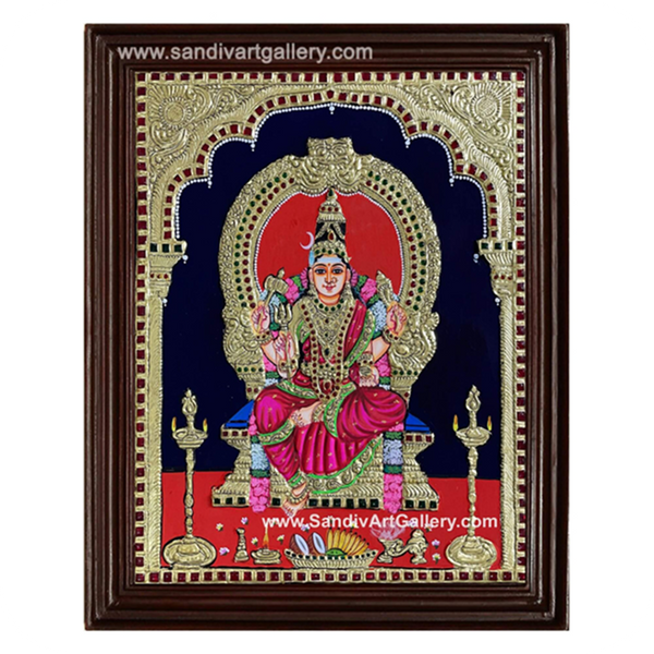 Bhuvaneshwari Amman Tanjore Painting