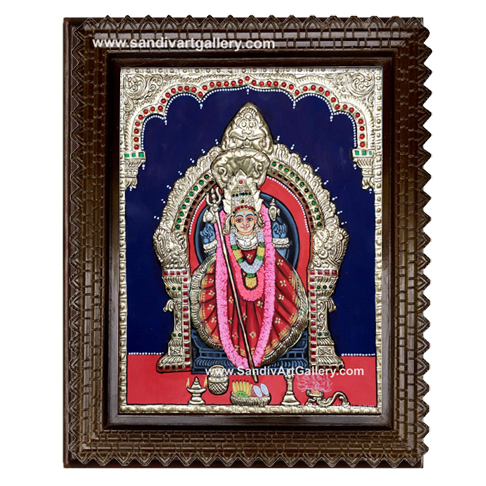 Amman Semi Embossed Tanjore Painting