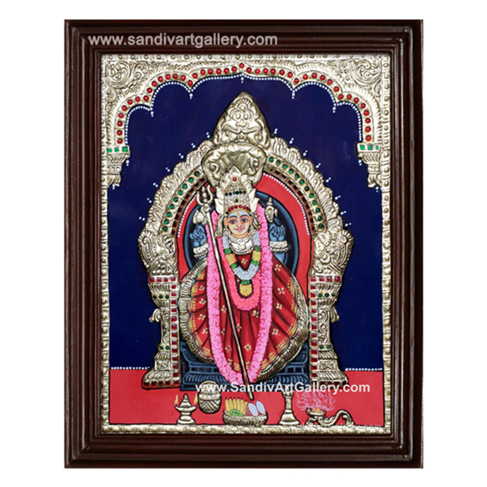 Amman Semi Embossed Tanjore Painting