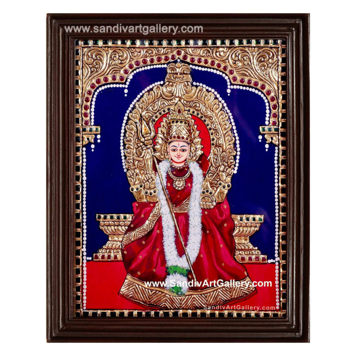 Amman Semi Embossed Tanjore Painting1