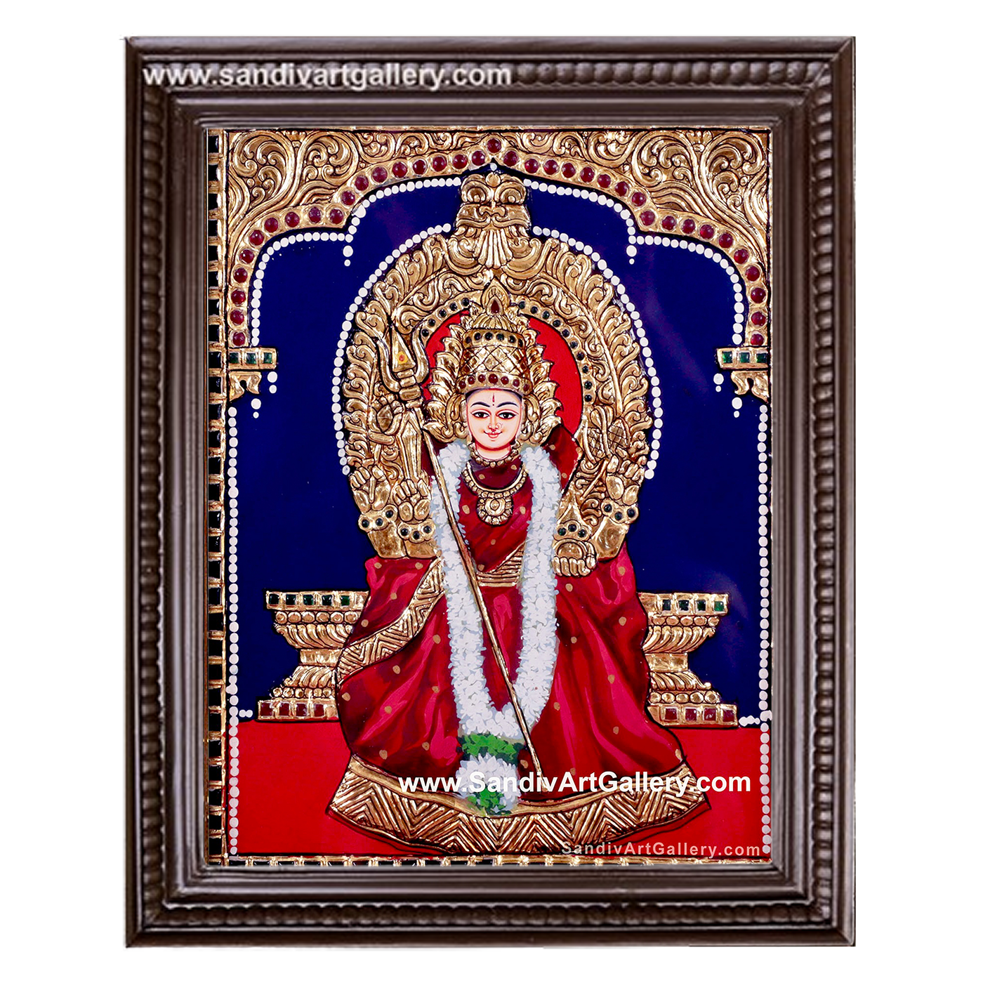 Amman Semi Embossed Tanjore Painting1