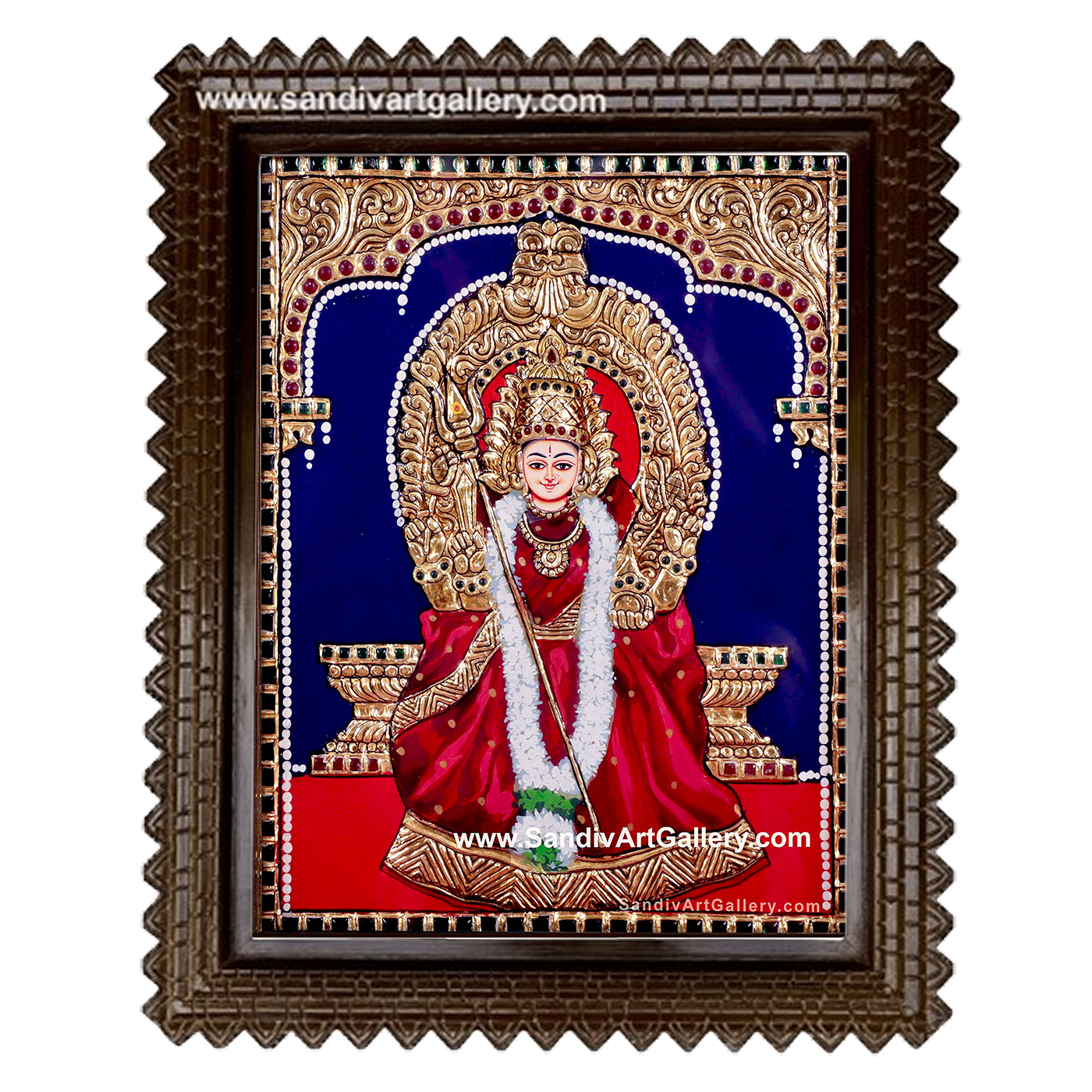 Amman Semi Embossed Tanjore Painting1
