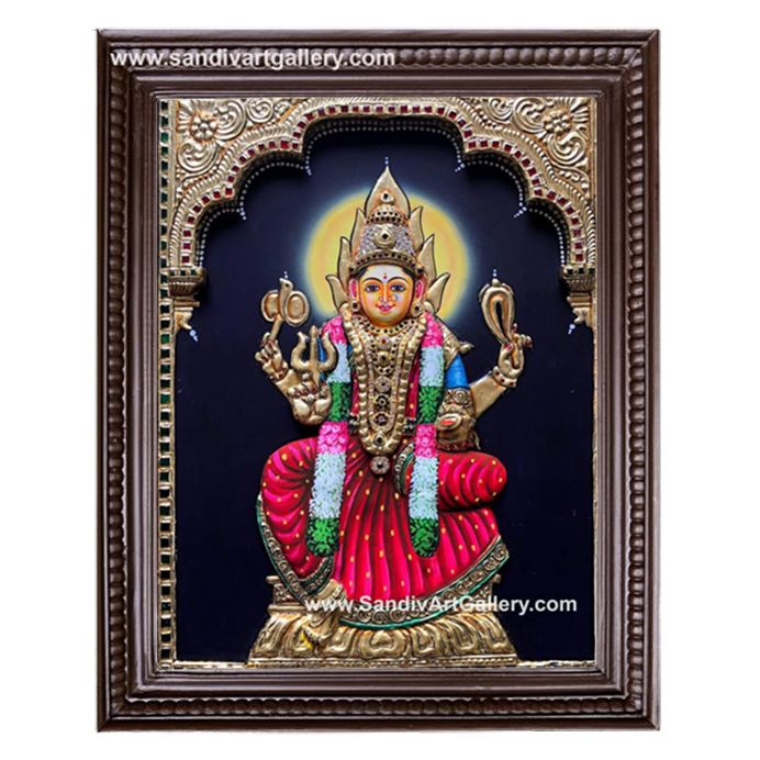 Amman 3D Embossed Tanjore Painting