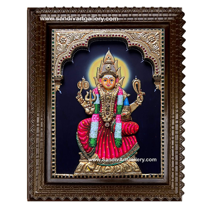 Amman 3D Embossed Tanjore Painting