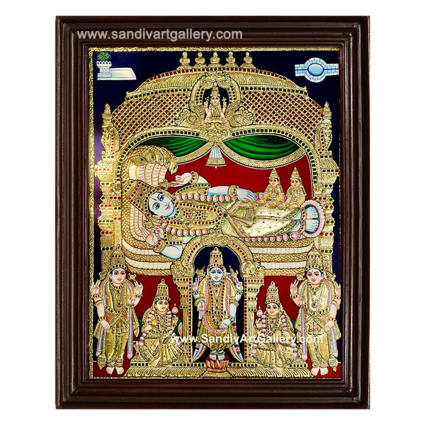 Sri Ranganathar Tanjore Painting