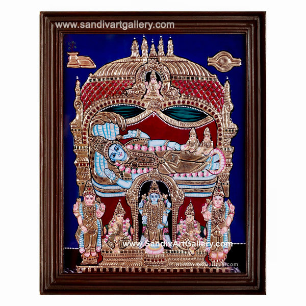 Srirangam Ranganathar Tanjore Painting