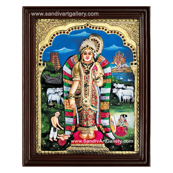 Andal Semi Embossed Tanjore Painting