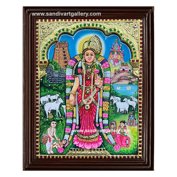 Andal 3D Embossed Tanjore Painting