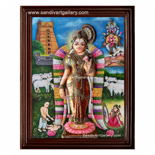 Srivilliputhur Andal 3D Tanjore Painting