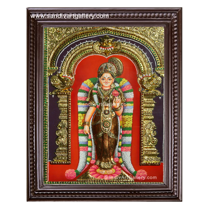 Aandal 3D Super Embossed Tanjore Painting