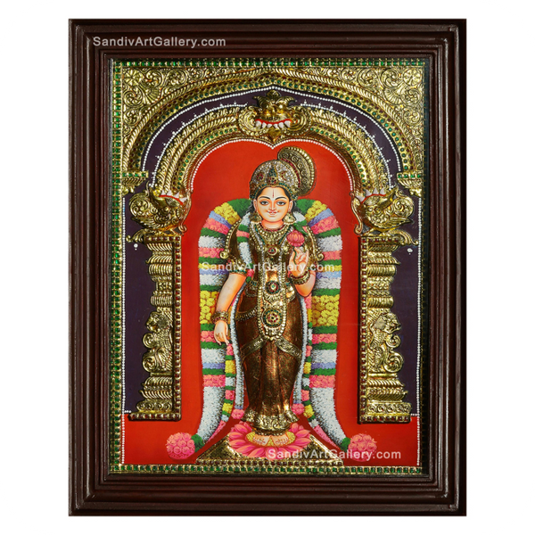Aandal 3D Super Embossed Tanjore Painting
