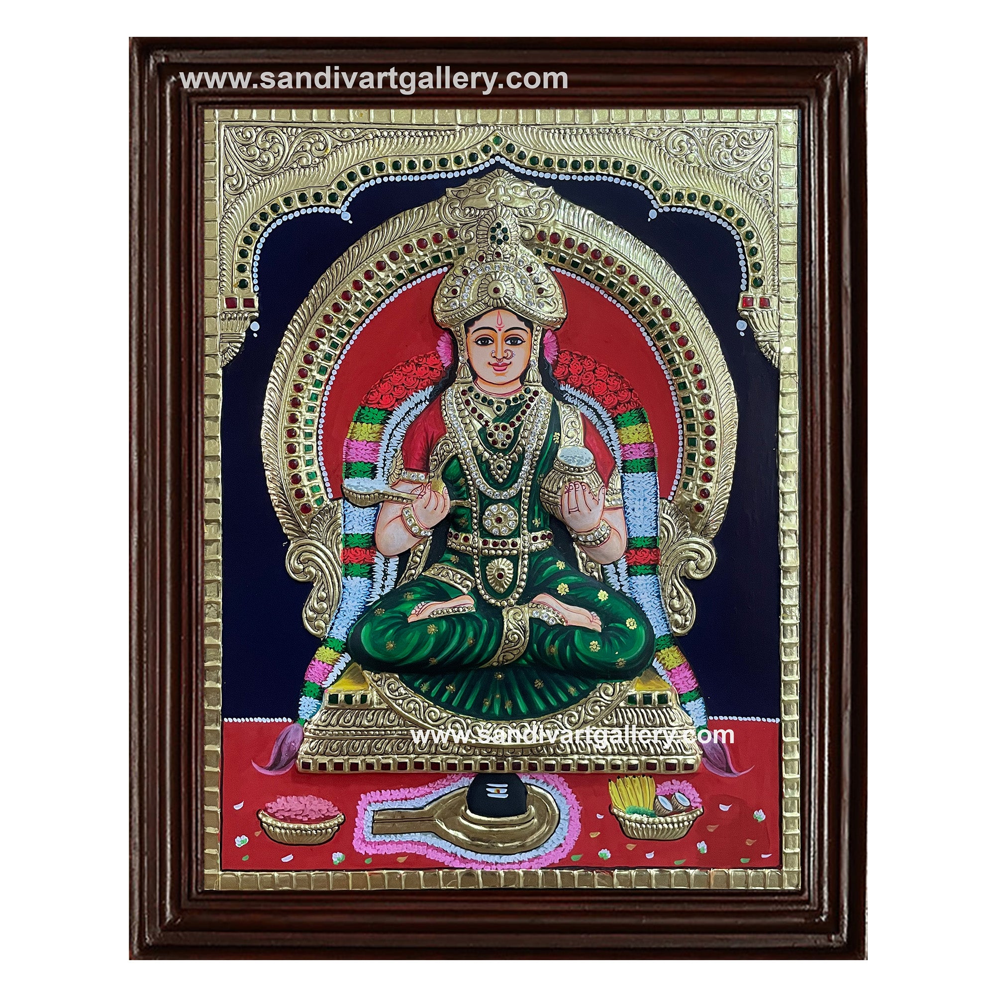 Annapoorani Semi Embossed Tanjore Painting