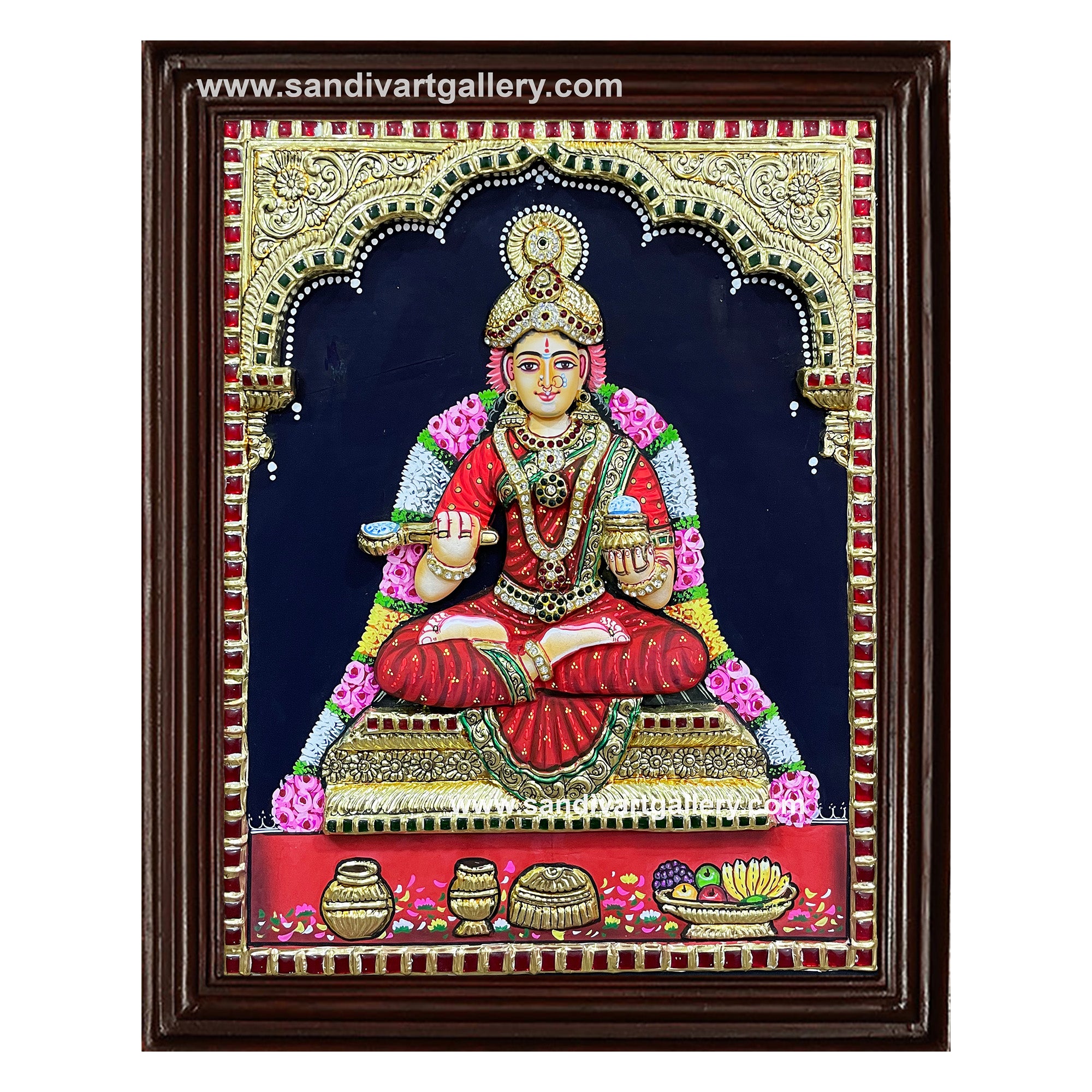 Annapoorani Embossed Tanjore Painting