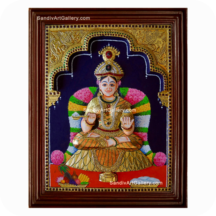 Annapoorani 3D Super Embossed Tanjore Painting