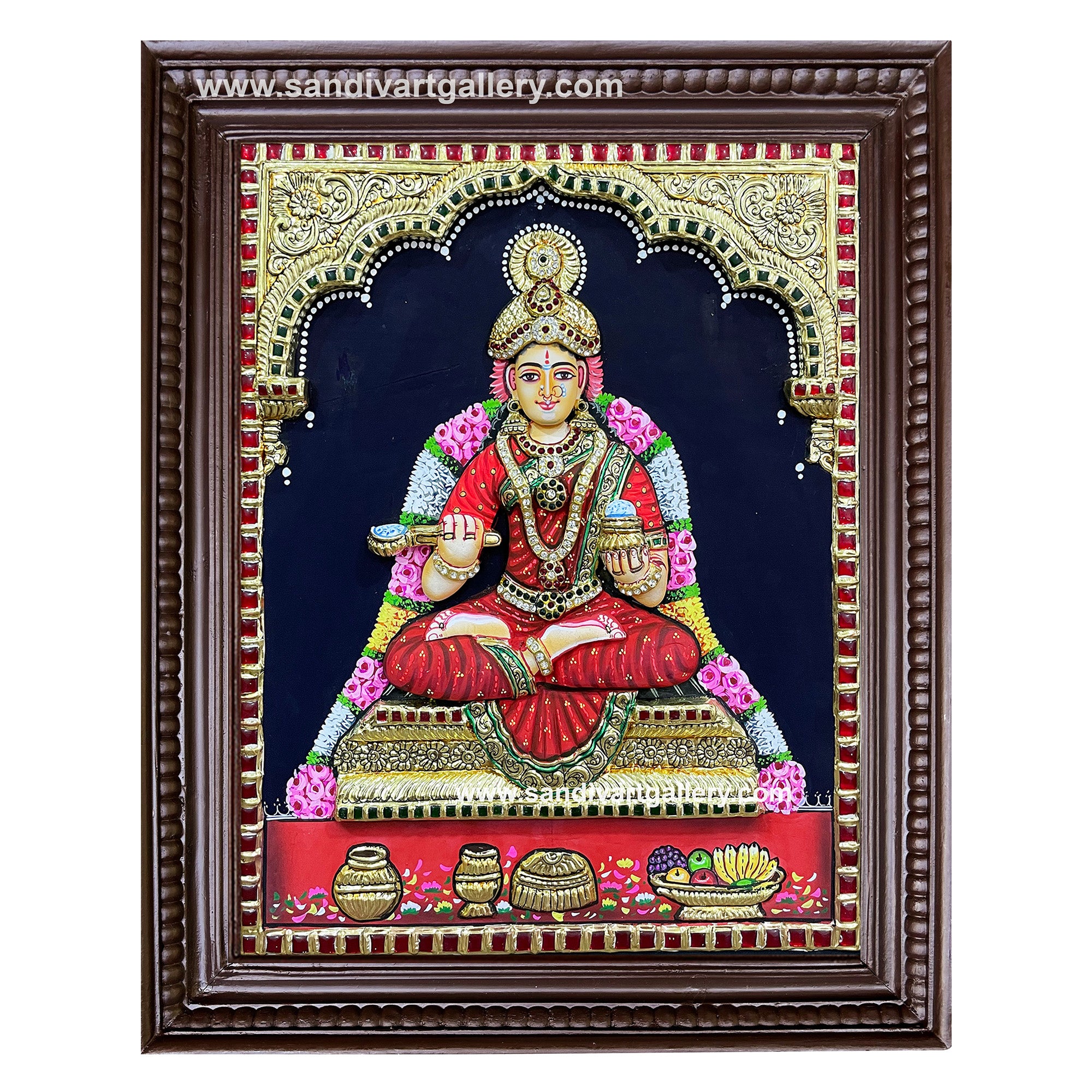 Annapoorani Embossed Tanjore Painting