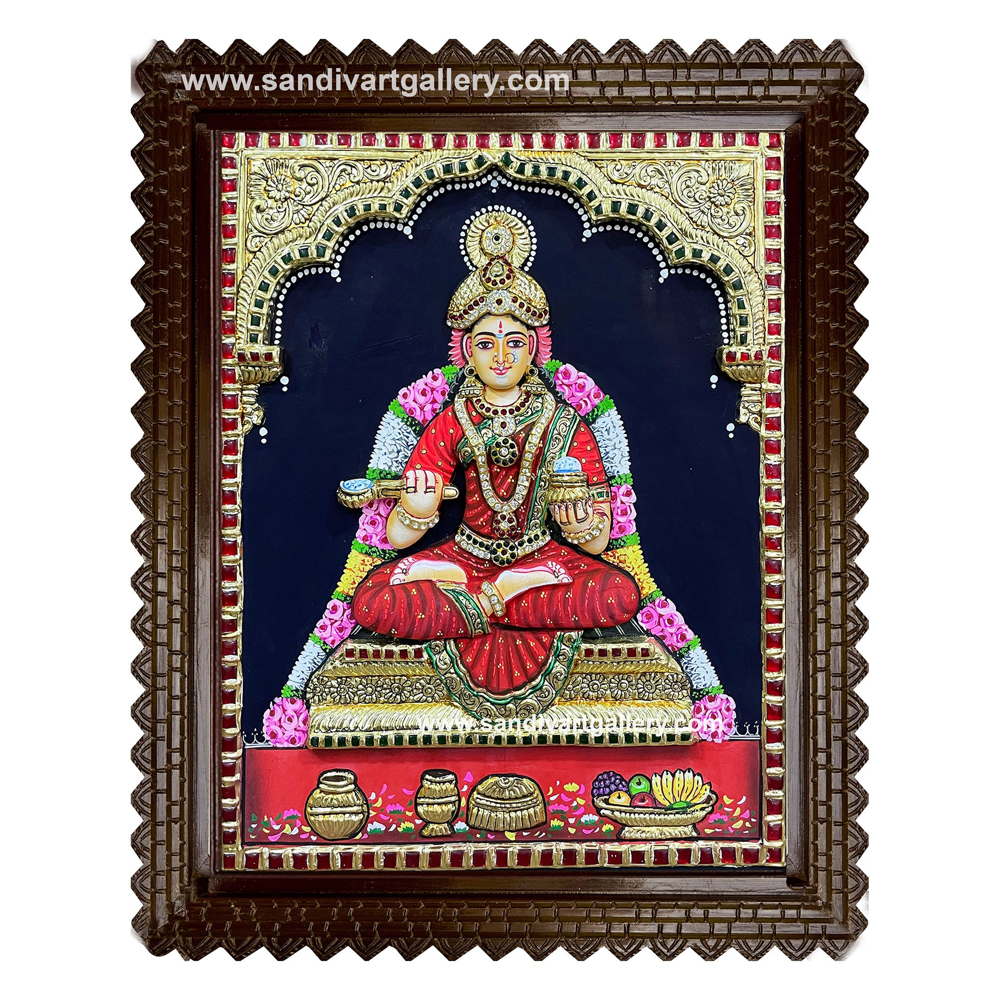 Annapoorani Embossed Tanjore Painting