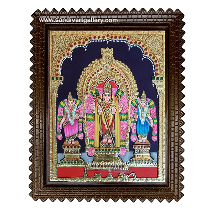 Palamuthir Solai Murugan Tanjore Painting