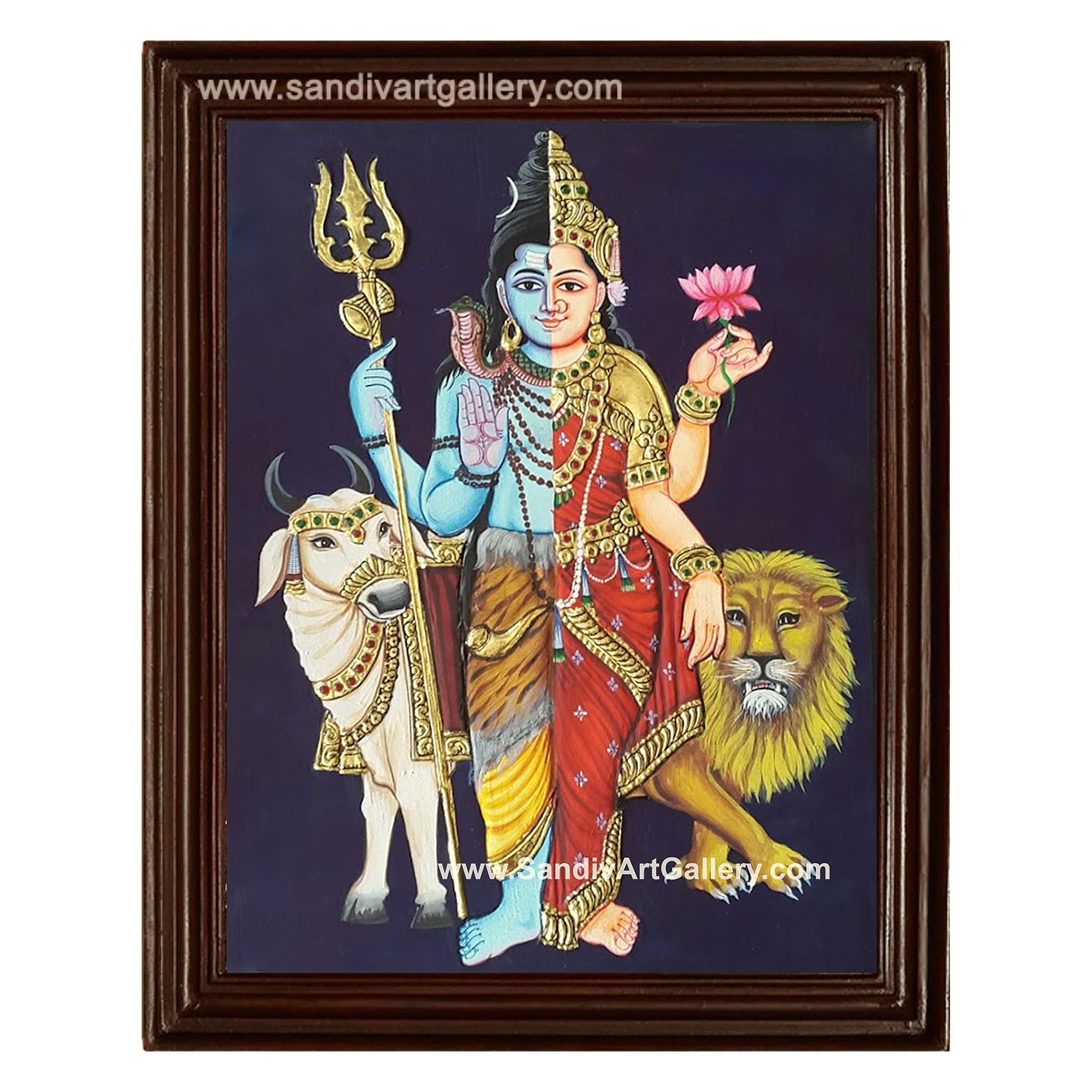 Arthanareeswarar Tanjore Painting