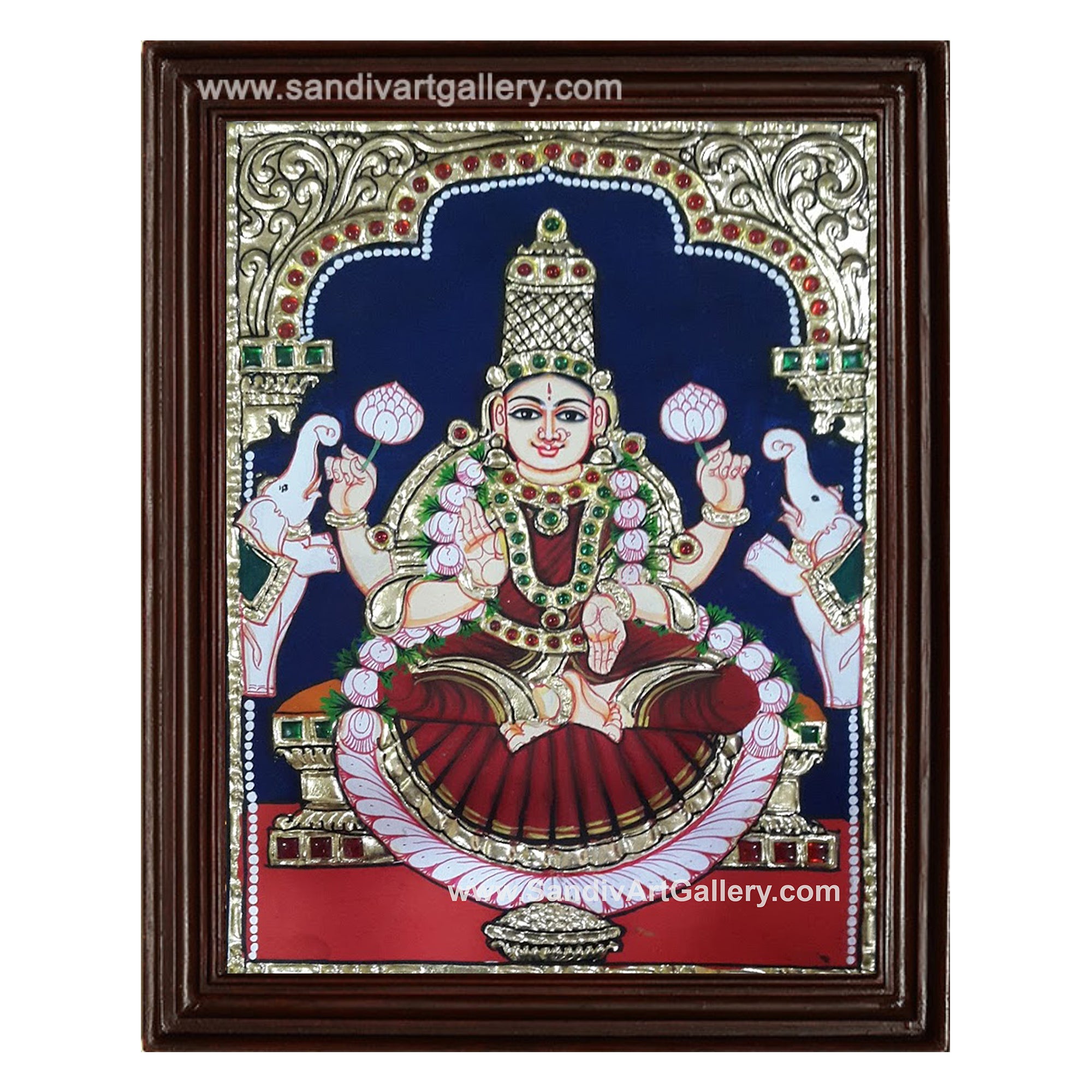 Gaja Lakshmi Tanjore Painting17