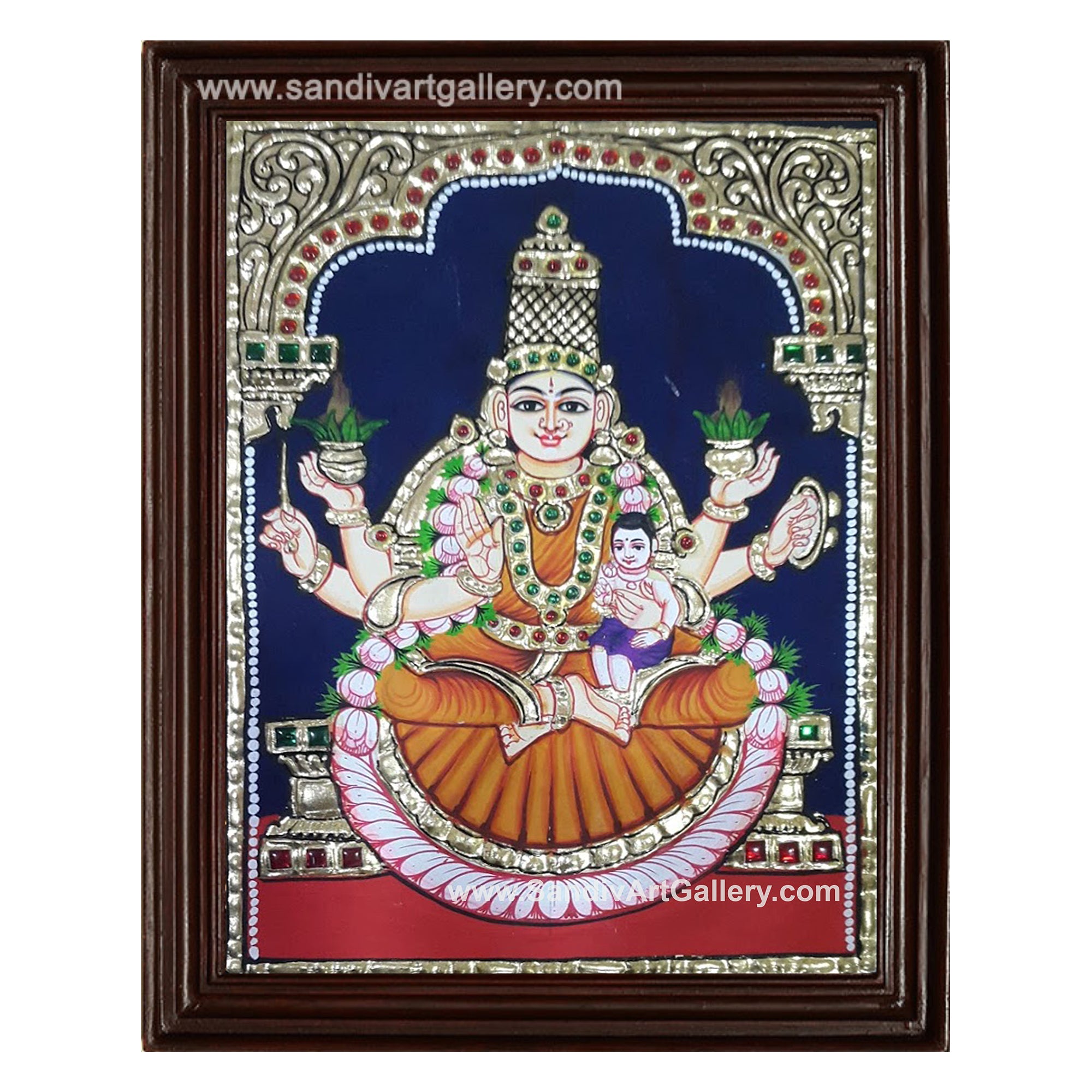Santhana Lakshmi Tanjore Painting