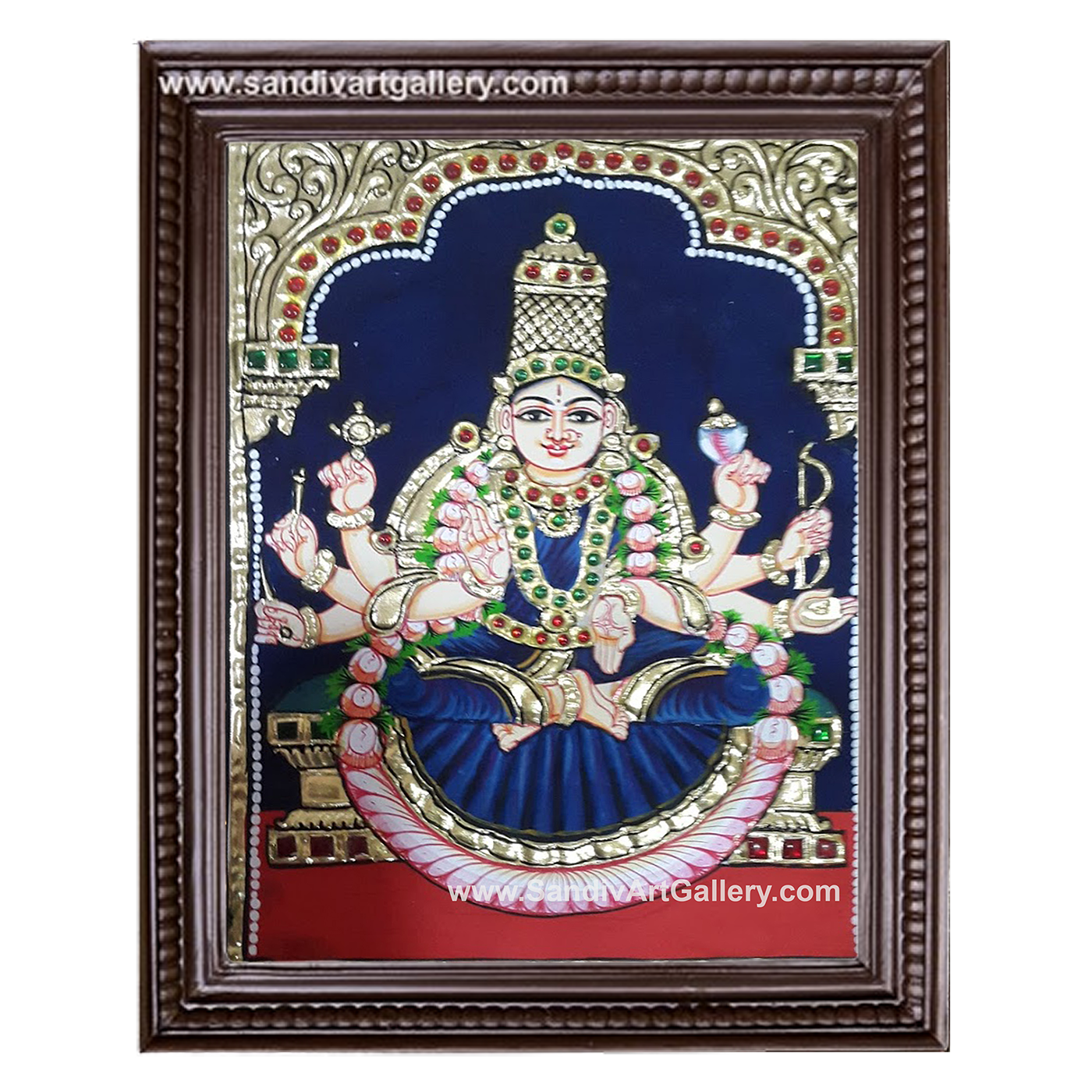 Veera Lakshmi Tanjore Painting
