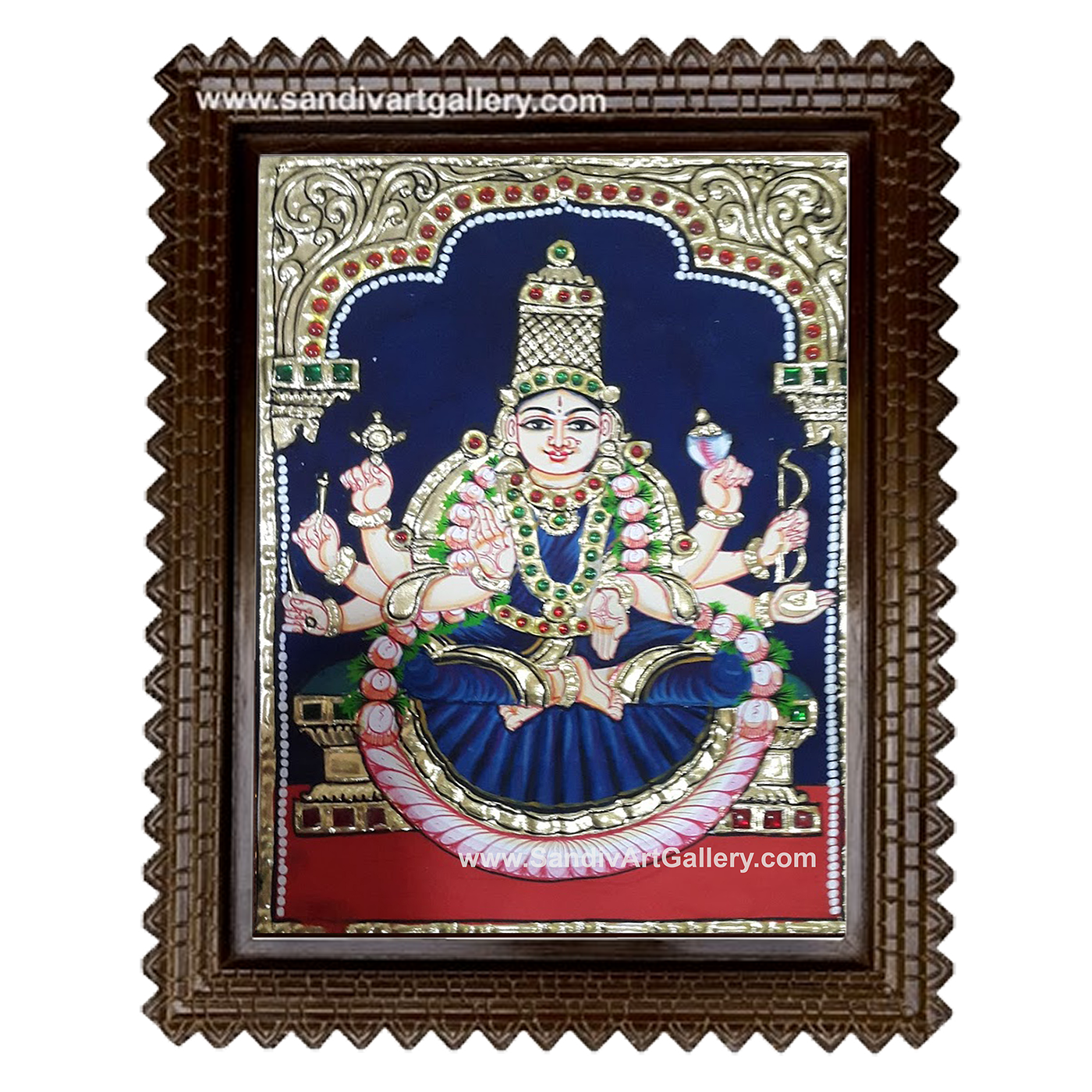 Veera Lakshmi Tanjore Painting