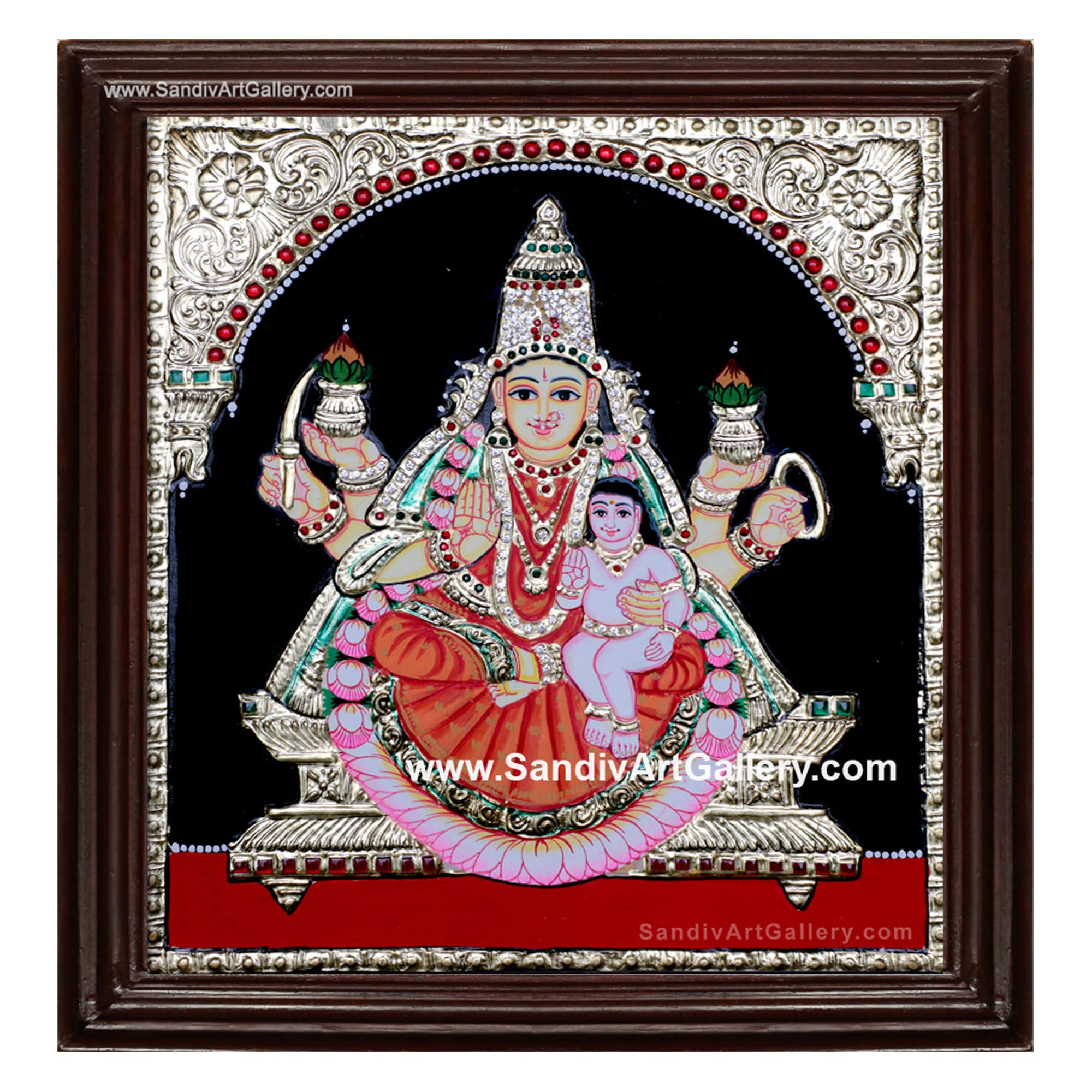 Santhana Lakshmi Tanjore Painting1
