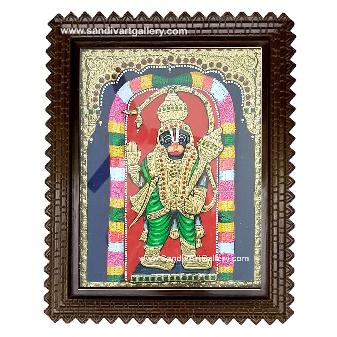 Hanuman Tanjore Painting3