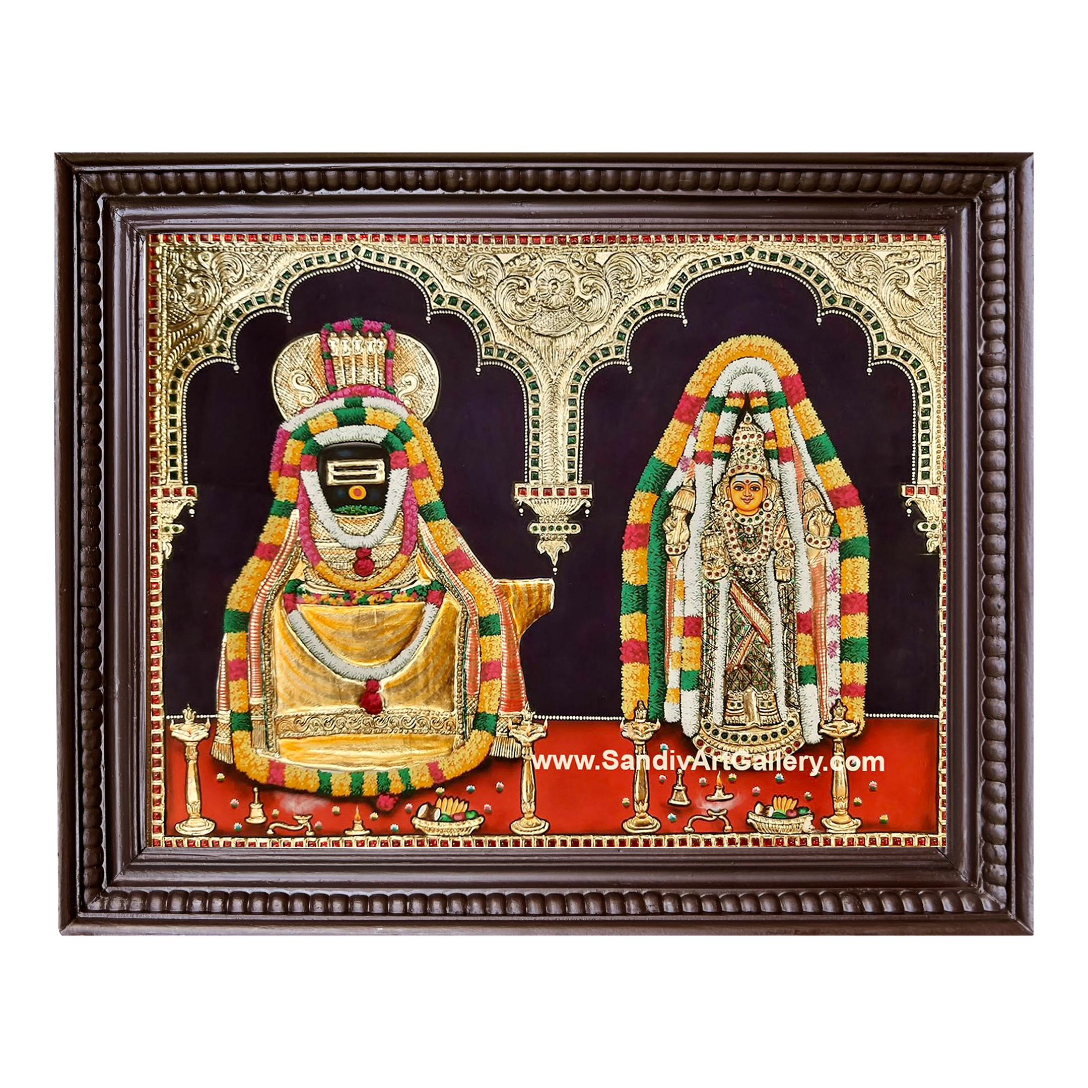 Annamalaiyar and Unnamalaiyar Tanjore Painting