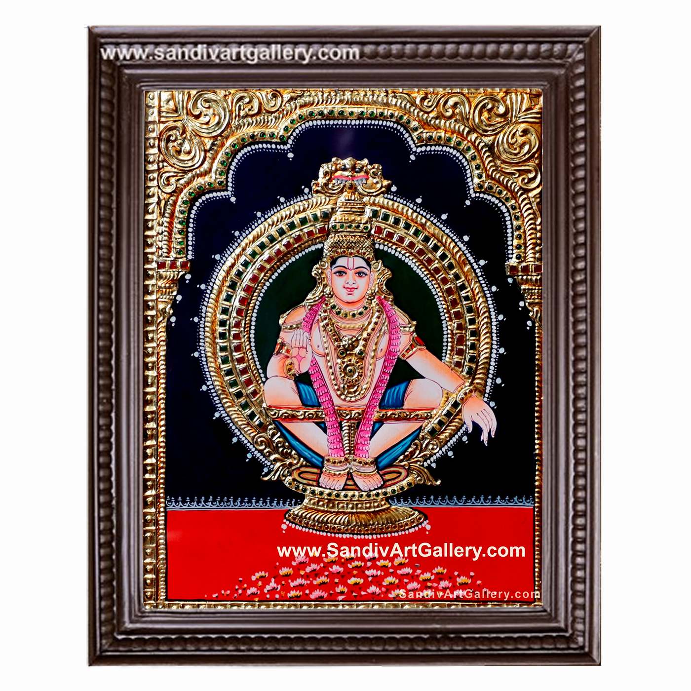 Ayyapa Swamy Tanjore Painting