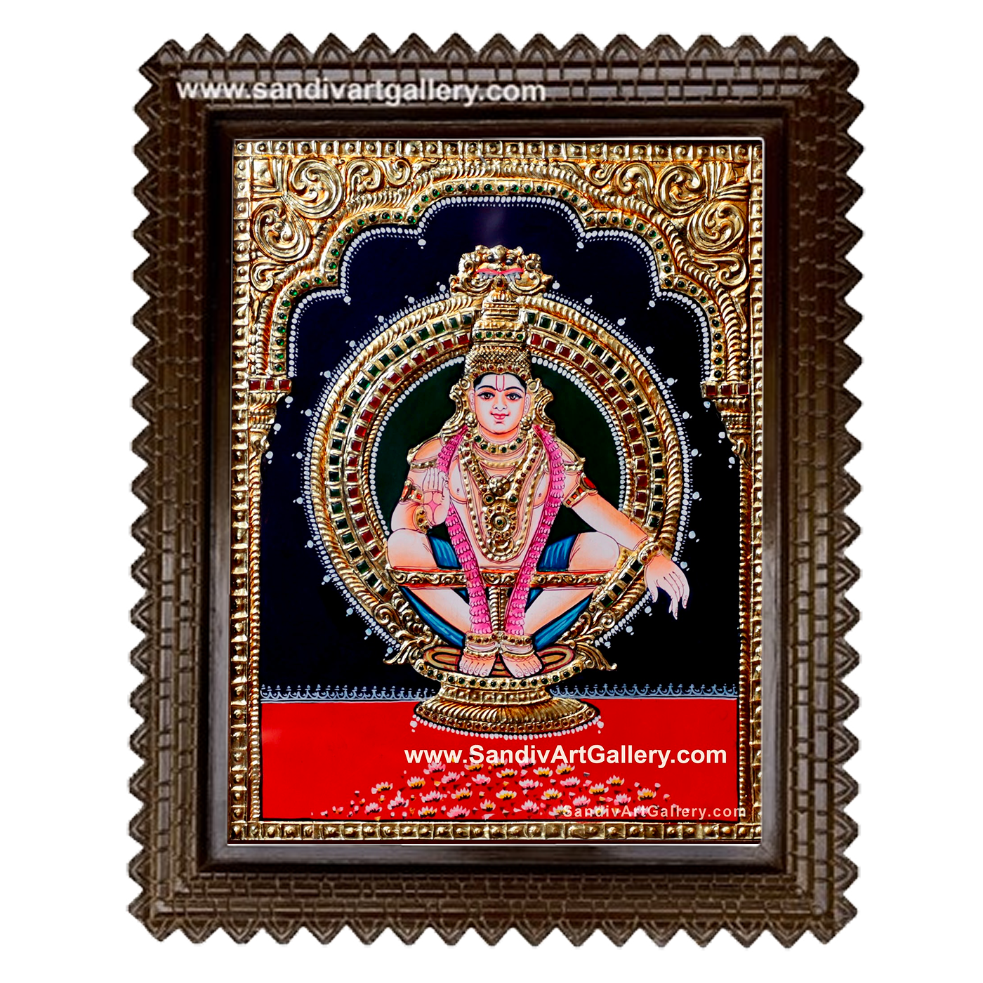 Ayyapa Swamy Tanjore Painting
