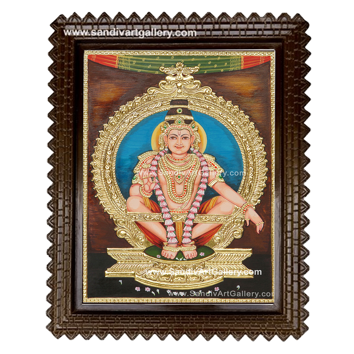 Ayyappan Tanjore Painting1
