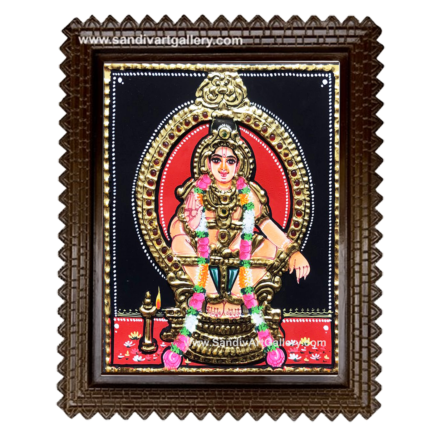 Swamy Ayyapan Tanjore Painting1