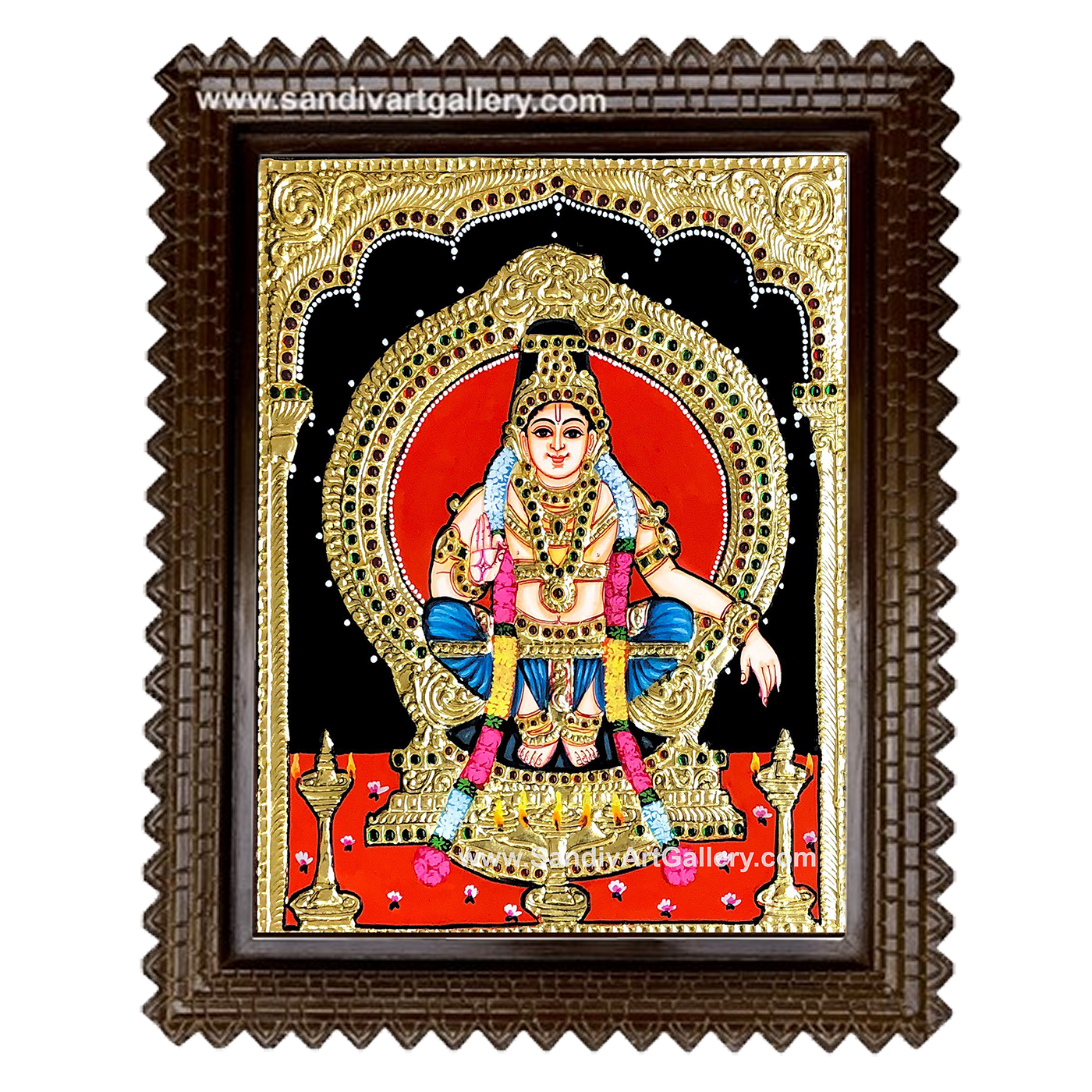 Swamy Ayyapan Tanjore Painting2