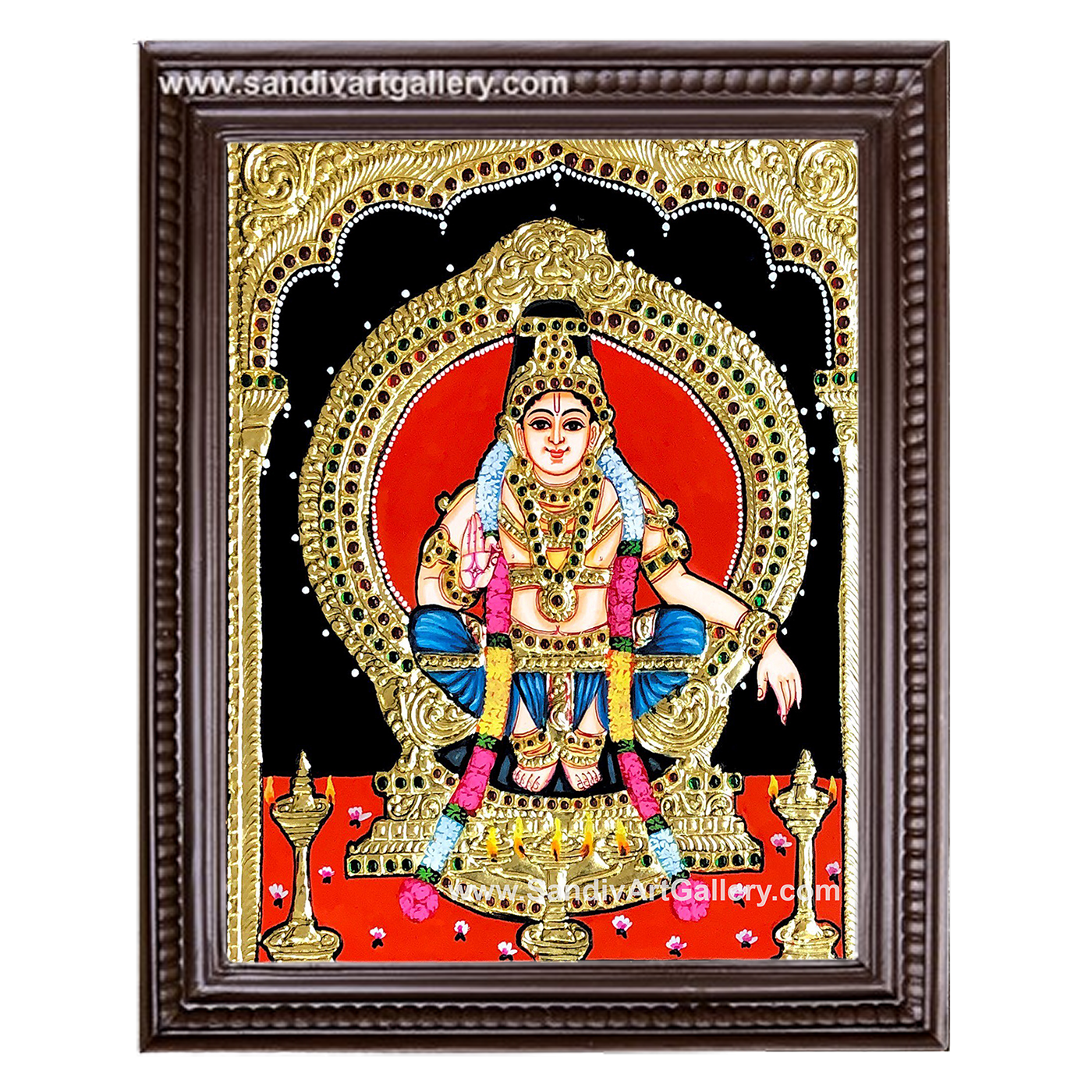 Swamy Ayyapan Tanjore Painting2