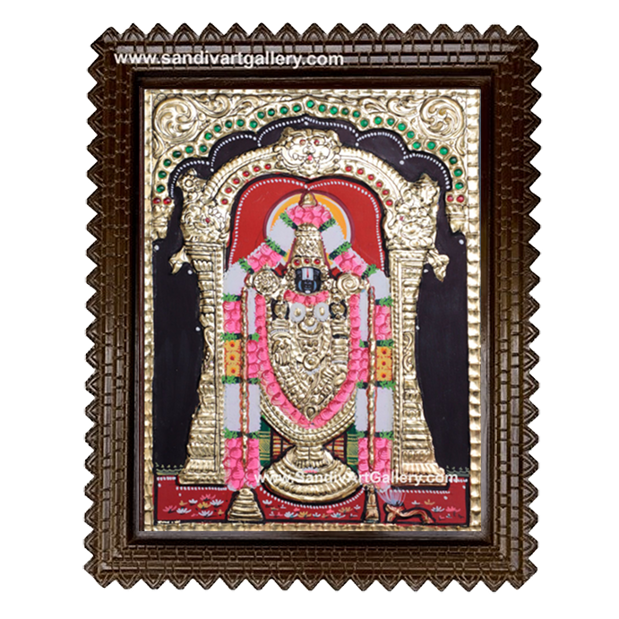 Thirupathi Balaji small size Tanjore Painting
