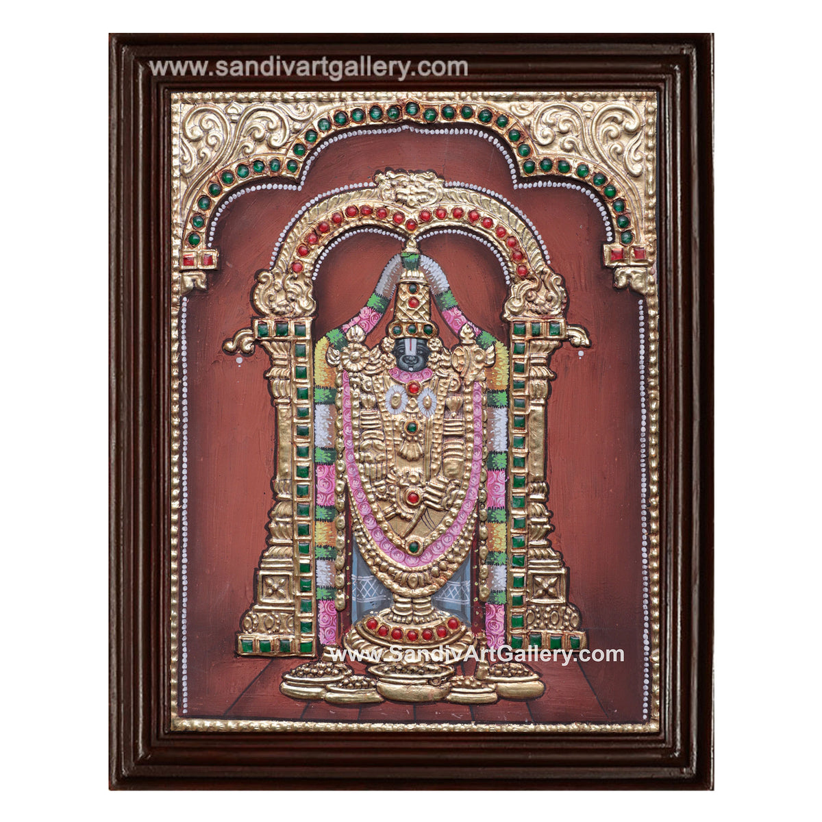 Tirupathi Balaji Tanjore Painting2