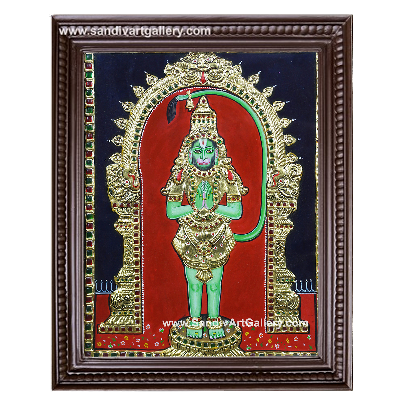 Sri Bhaktha Hanuman Tanjore Painting