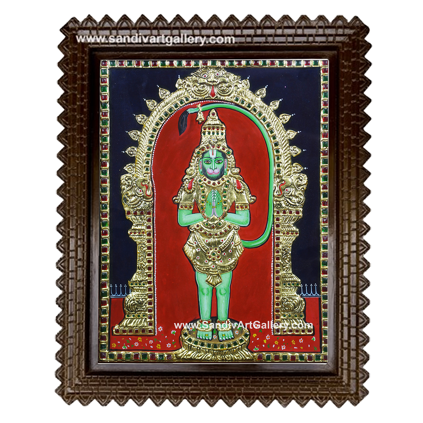 Sri Bhaktha Hanuman Tanjore Painting