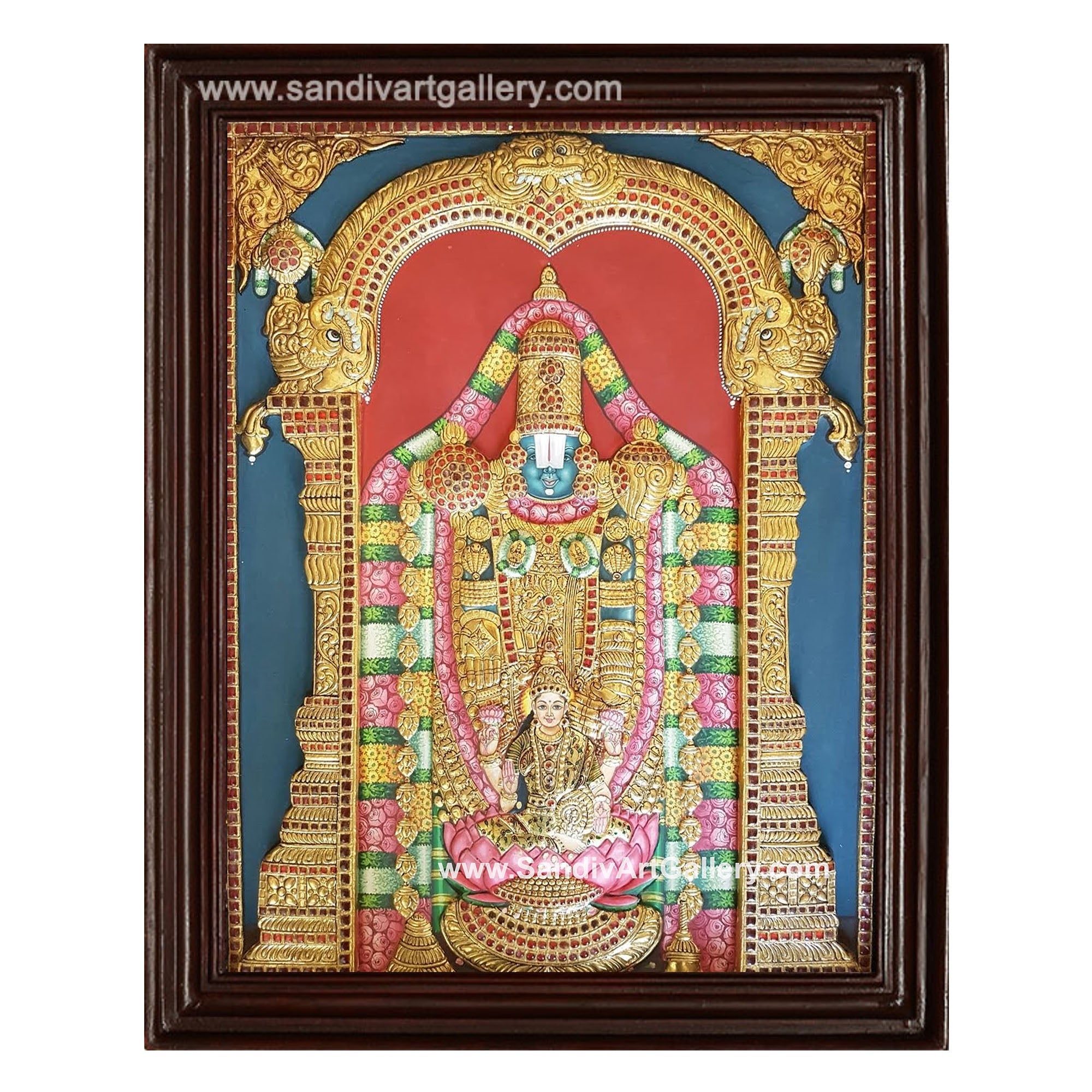 Balaji Semi Embossed Antique Tanjore Painting