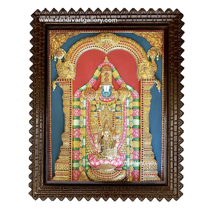 Balaji Semi Embossed Antique Tanjore Painting