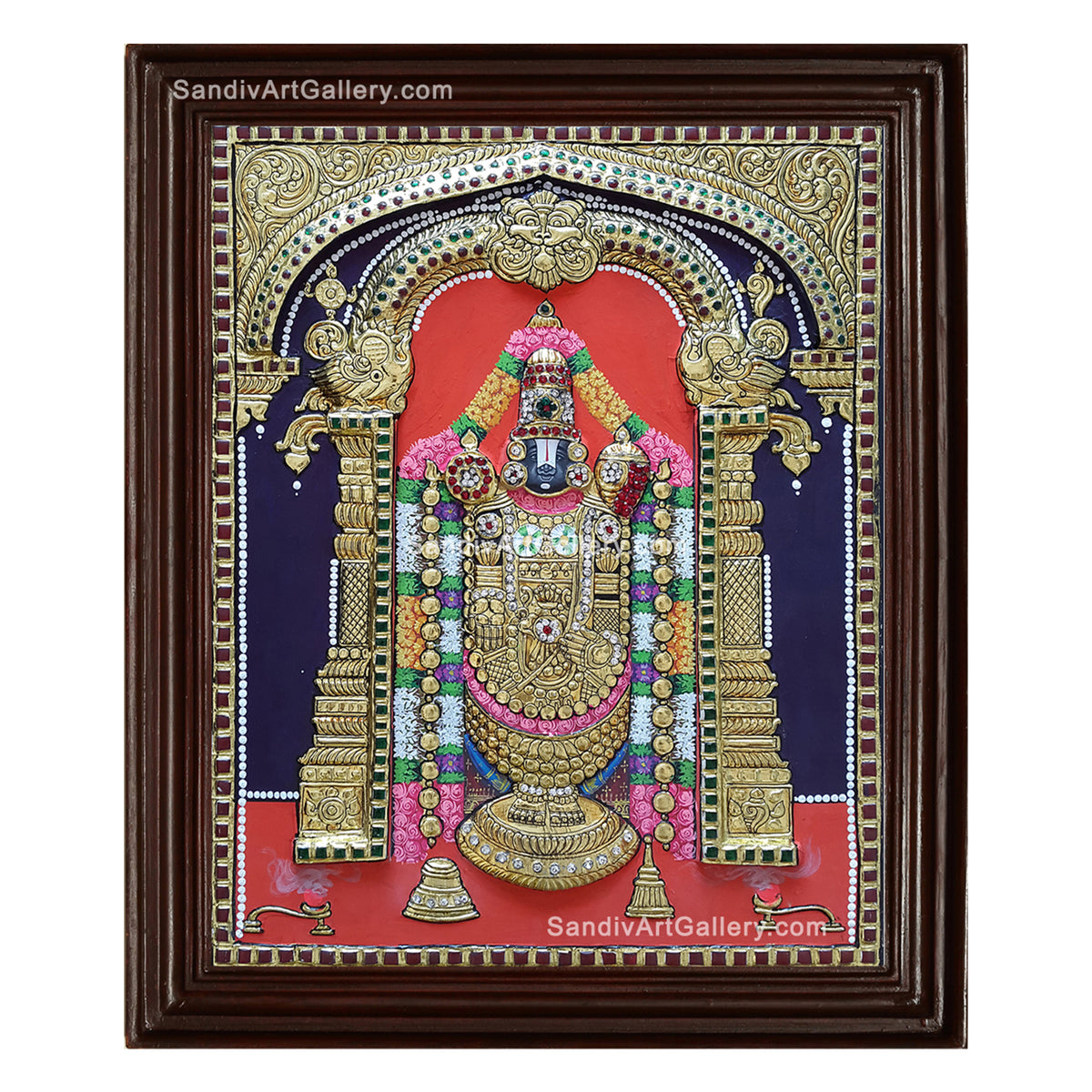 Balaji Semi Embossed Tanjore Painting3